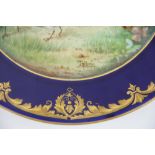 A Sevres style porcelain plate,