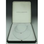 A Boodle & Dunthorne diamond set necklace,