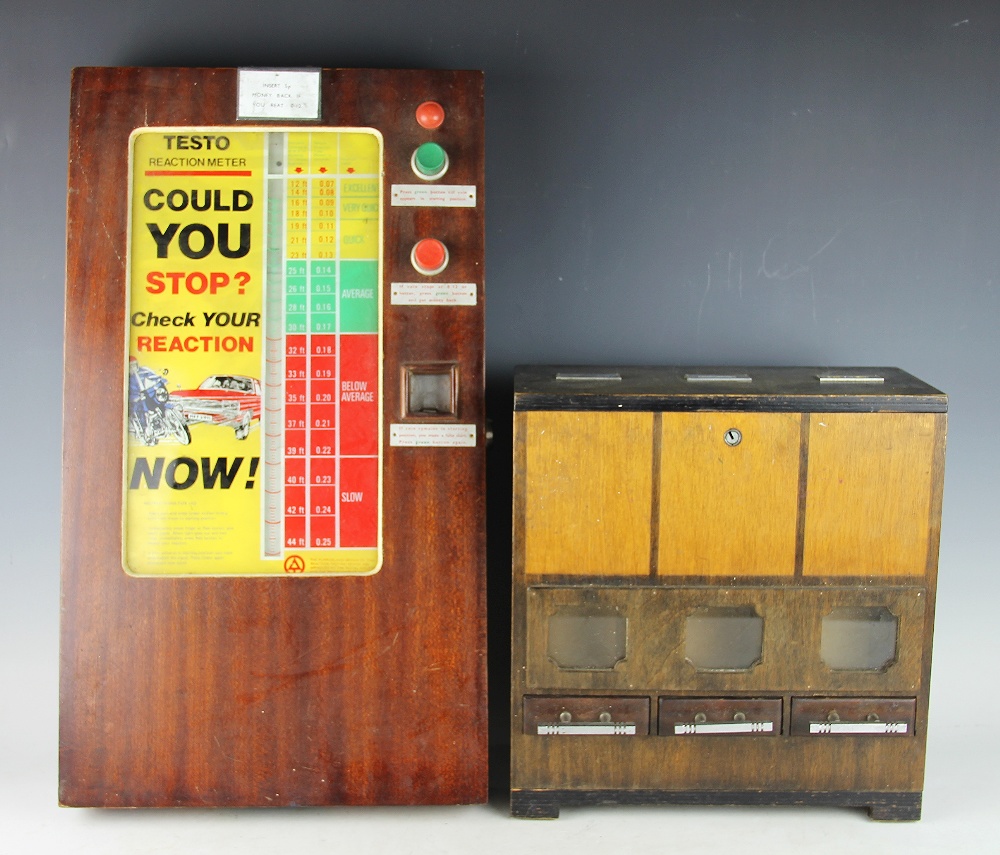 A Vintage Testo reaction meter, the wooden case enclosing a glass display screen, - Bild 2 aus 3