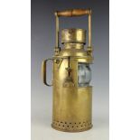 An early 20th century Maritime brass ships lantern by E G & S Bulpitt, dated 1918,