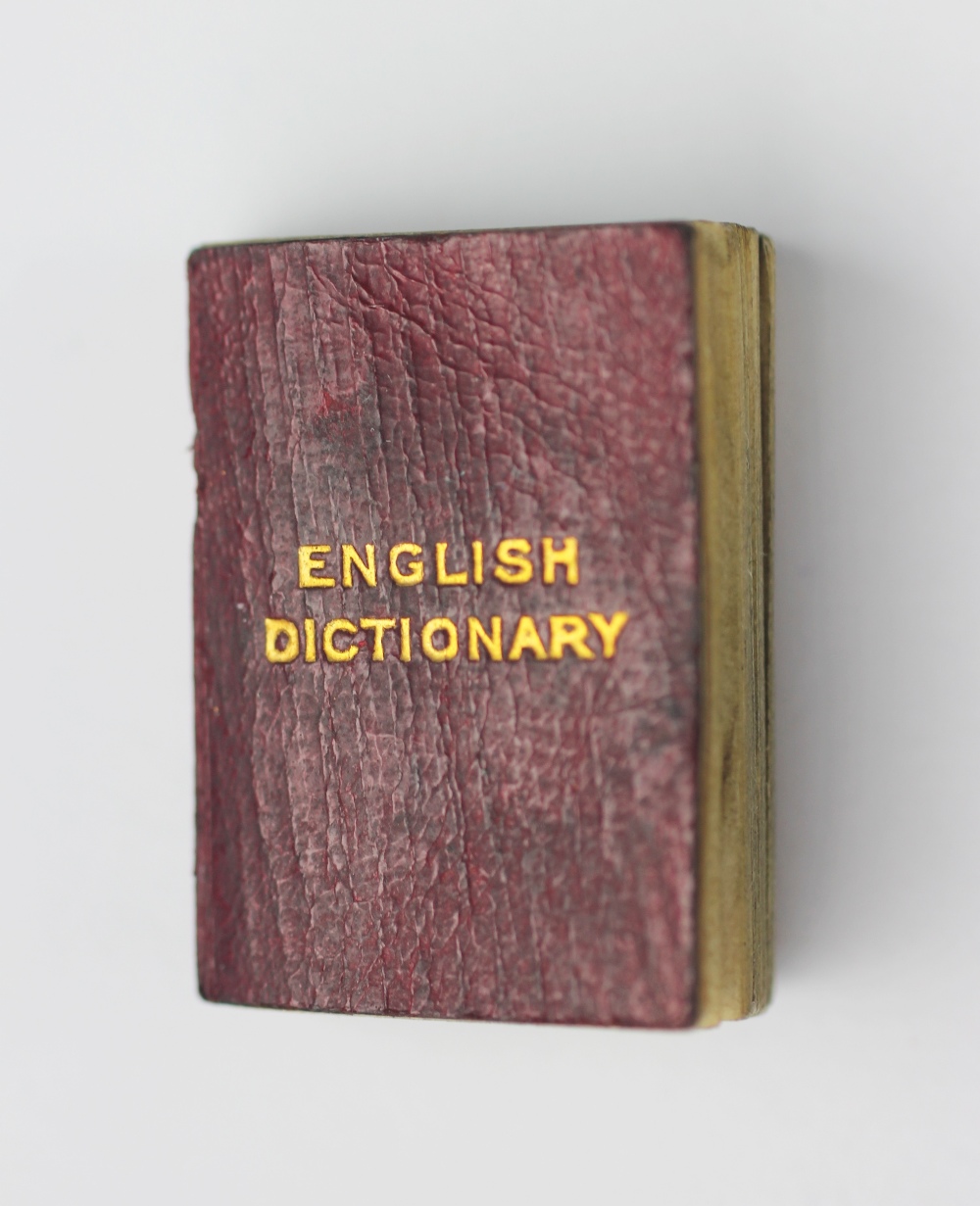 THE SMALLEST DICTIONARY IN THE WORLD, a miniature pears dictionary,