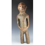 A large West African Nigerian tribal art carved wood Igbo figure,