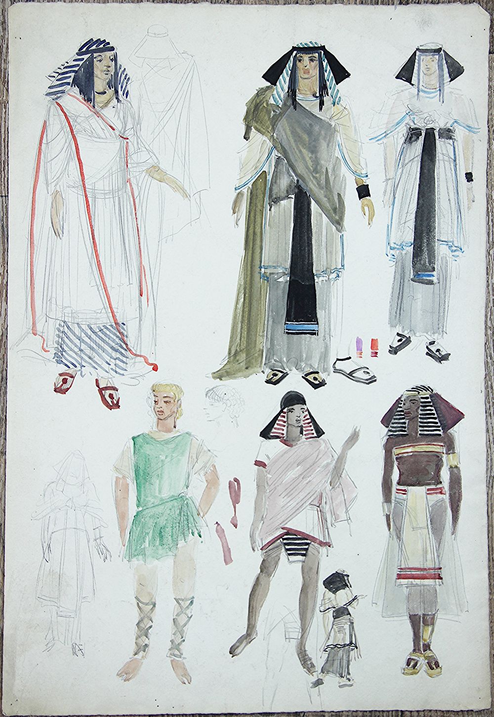 Carl Bonn (1912-1977) Two watercolour and pencil costume designs, - Bild 2 aus 4