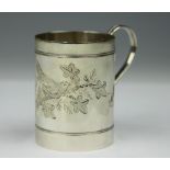 A silver Christening mug, Walker and Hall Sheffield 1913,