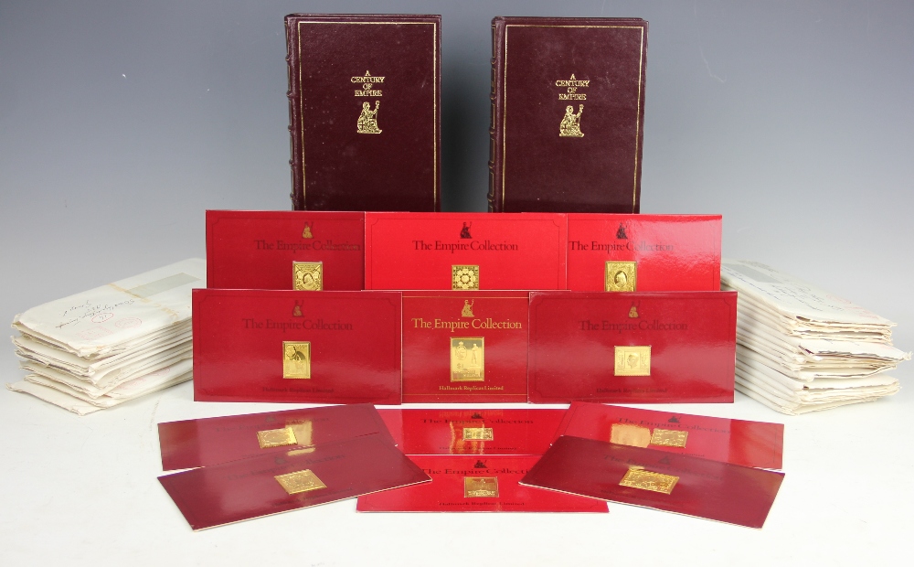 The Empire Collection of silver gilt stamps, two sets of 25 stamps of The Empire,