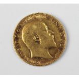 An Edward VII 1910 gold Sovereign