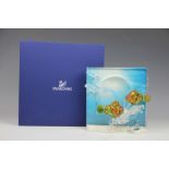 A Swarovski Harmony Wonders of the Sea photograph frame, modelled with two amber coloured fish,