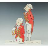 Film Fair Paddington, two original 2D character animations, circa 1980, depicting a Footman,