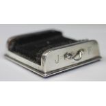 A silver mounted pen wipe, Sampson & Mordan & Co, London 1898, in the form of a square boot scrape,