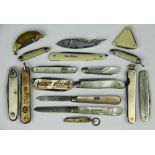 A collection of twenty five fruit knives and pocket knives,