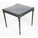 An Edwardian serpentine two tier occasional table, 69cm H,