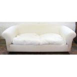 A large modern three seater Conran Chesterfield type settee with removable covers,