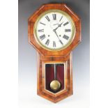 An American drop dial wall clock,