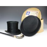 A Woodrow Amylyte bowler hat within original Christy & Co Ltd box, along with a Lincoln Benet & Co,