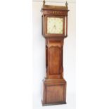 An early 19th century oak and mahogany Shropshire 30 hour longcase clock,