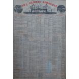 The Railway Almanack 1896, 19th century red and black print,