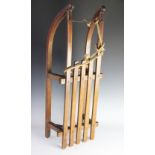 A vintage ask and beech sledge,