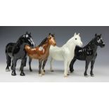 Four Beswick horses, to include; Dales Pony 16.5cm high, Fell 17.