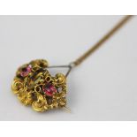 A Victorian tourmaline and peridot? set brooch/pendant,