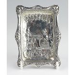 A Victorian silver novelty 'Punch' ash tray, Edward Durban & Co, Birmingham 1878,