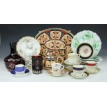 A selection of 19th century and later decorative ceramics and glass,