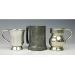 A pewter '2nd London Rifles' mug, by Sanders & Son London, 12cm high,