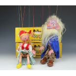 Two Pelham Puppets, Old Man and Dutch Girl,
