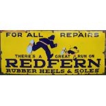 A vintage vitreous enamel advertising sign, 'For All Repairs,