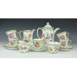 A Dresden five piece coffee service,