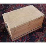 A rectangular pine tool chest,