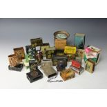 A large collection of assorted match box sleeves and cases, to include; silver plate Barrett & Sons,