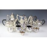 A large collection of 19th century and later silver plated wares, to include; baskets, teapots,