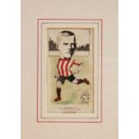 Amos Ramsbottom (1889-1927), Ink and watercolour, Football Caricature,