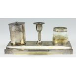 A Victorian silver inkstand, Chas and George Asprey, London 1893,