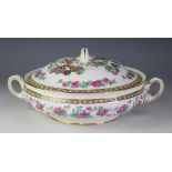 A Coalport Indian Tree pattern part dinner service, including two tureens and covers,