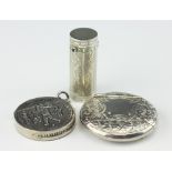 Three silver vesta cases,