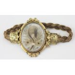 A Victorian hair work bracelet,