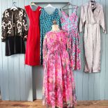 A collection of twelve vintage dresses and garments,