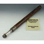 A 19th century silvered brass single drawer presentation telescope by George Stebbing of Portsmouth,