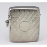 A George V silver vesta case of large proportions, Horton and Allday, Birmingham 1910,