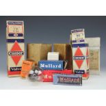 A selection of vintage valves and bulbs, to include a Mullard Z303C, a PY 81, an ECC91,