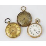 Three ladies fob watches,