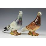 Two Beswick Pigeons, model no 1383, in brown and grey gloss,