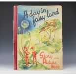 SEAGREN (A), illus, A DAY IN FAIRY LAND, large copy, red spine,