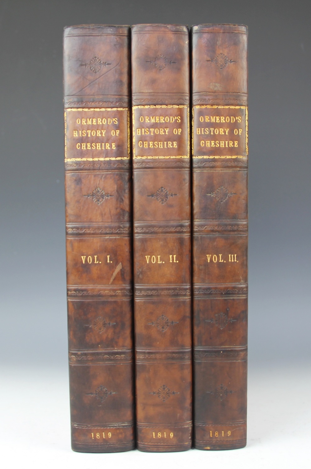 ORMEROD (G), THE HISTORY OF THE COUNTY PALATINE AND CITY OF CHESTER, three vols, - Image 2 of 4