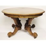 A Victorian mahogany extending dining table,