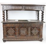 An early 18th century coffer later converted to a buffet,