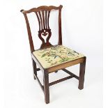 Four assorted mahogany dining chairs,