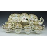 A 19th century Coalport twelve piece tea service,