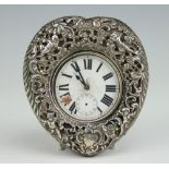 A silver plated open face Goliath pocket watch,